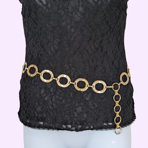 Accessories - Vintage Gold Tone Circle Belt